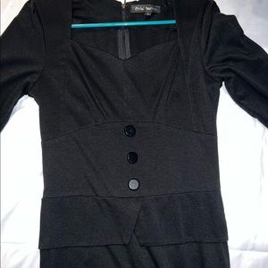 Mini peplum mid-length dress